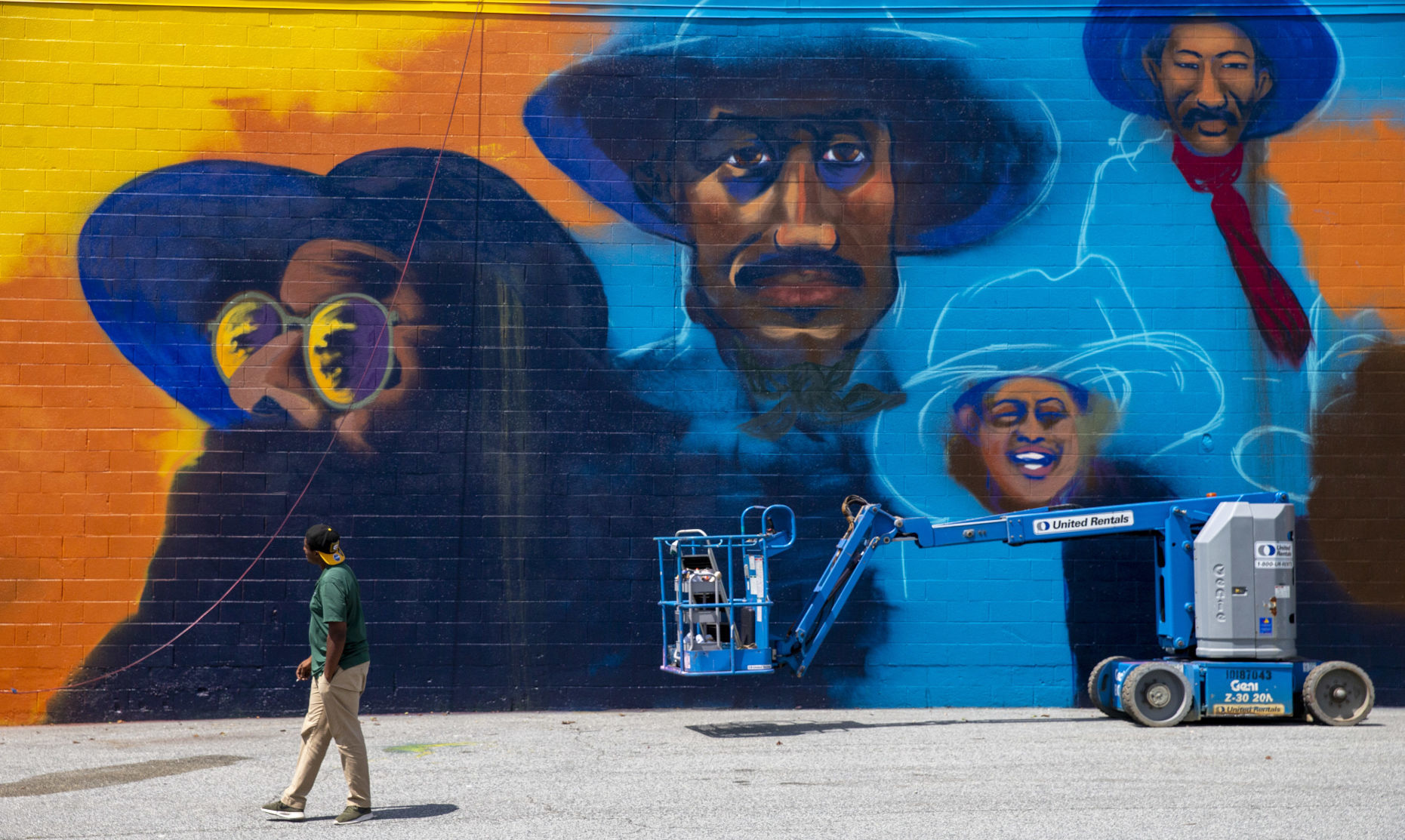 Black cowboys mural